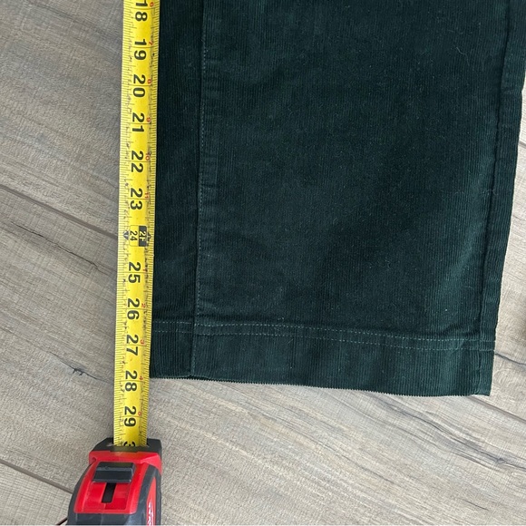 Everlane The Relaxed Wide Leg Corduroy Casual Pants Dark Green 10 NWT - Picture 6 of 9